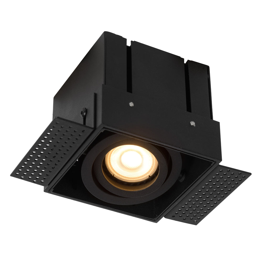 Lucide TRIMLESS foco empotrado cuadrado, 1xGU10, 50W máx, regulable, IP20, Aluminio negro arena