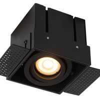 Lucide TRIMLESS foco empotrado cuadrado, 1xGU10, 50W máx, regulable, IP20, Aluminio negro arena