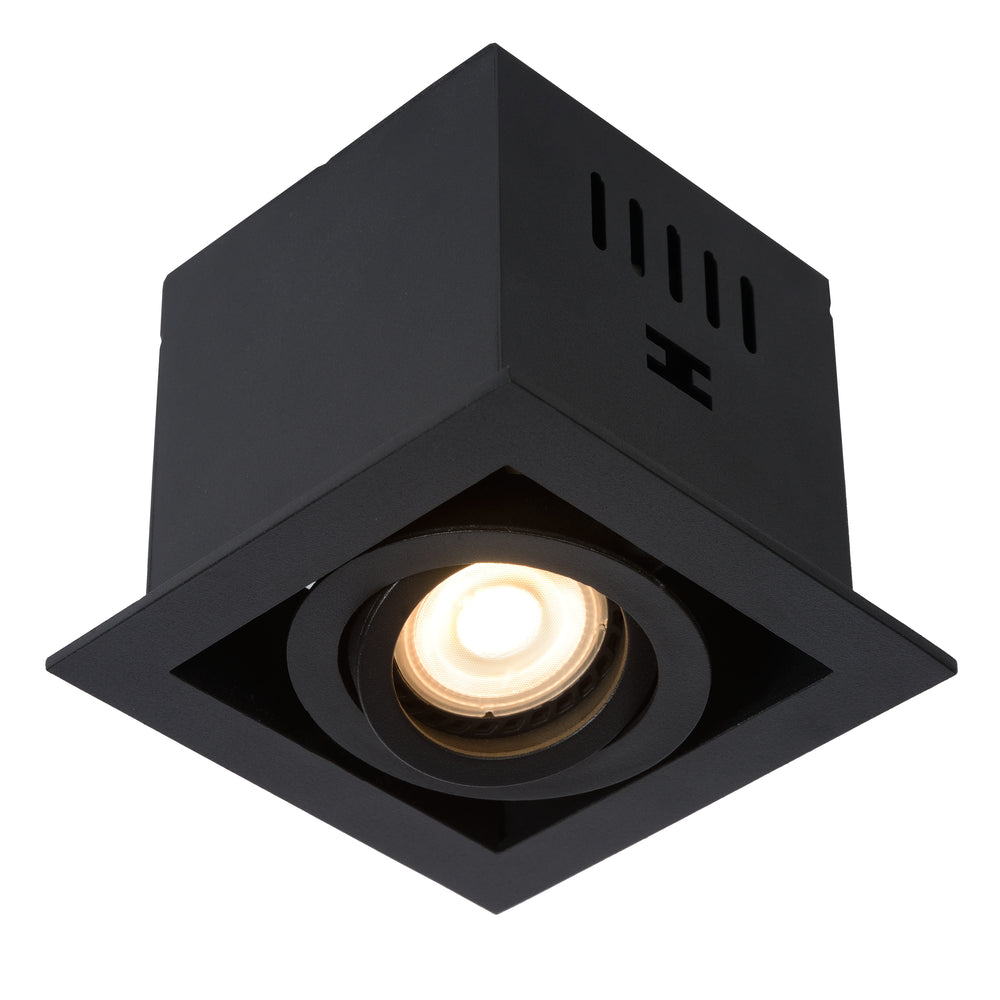Lucide CHIMNEY foco LED empotrado, 1xGU10, regulable, 50W máx, 220-240V, IP20, aluminio negro