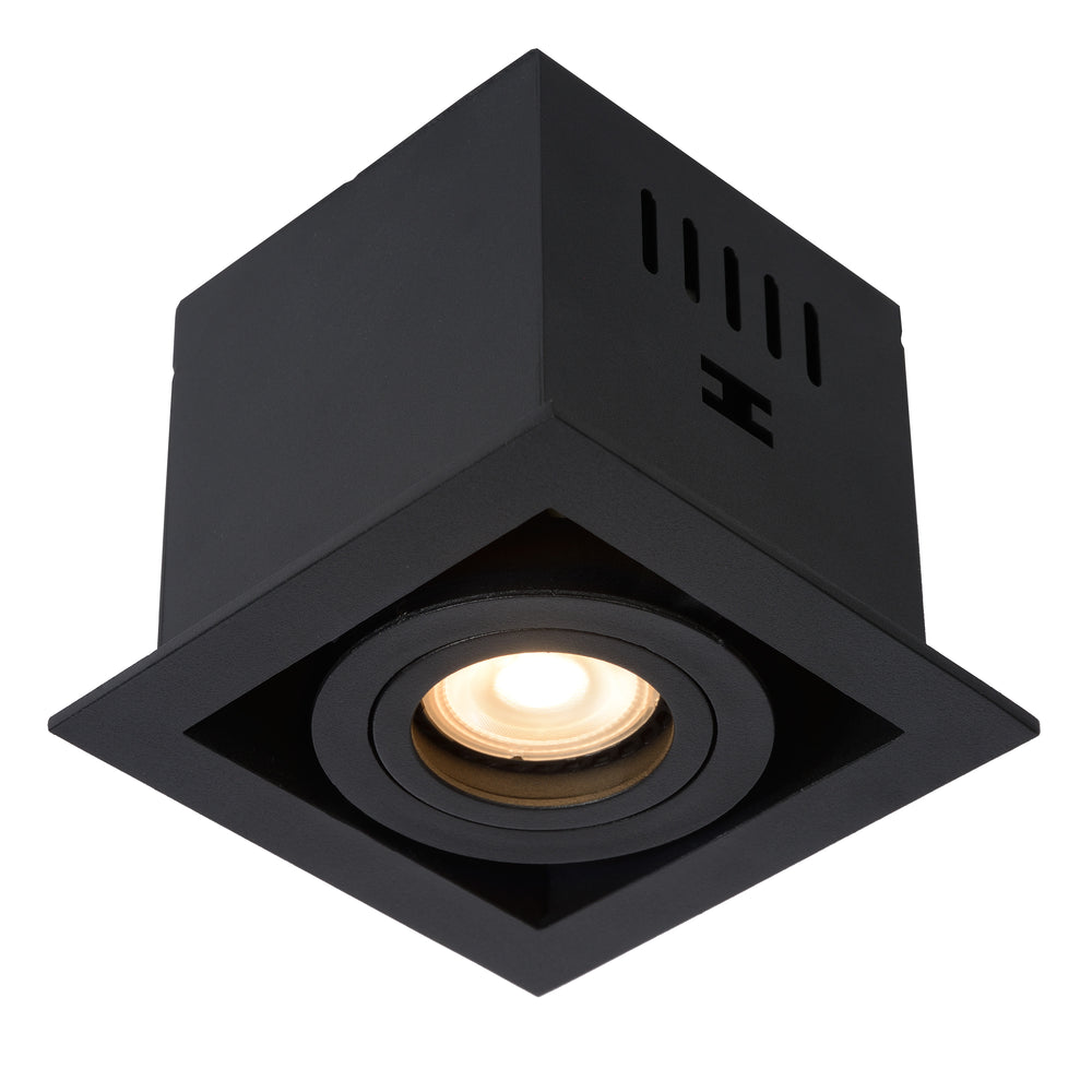 Lucide CHIMNEY foco LED empotrado, 1xGU10, regulable, 50W máx, 220-240V, IP20, aluminio negro