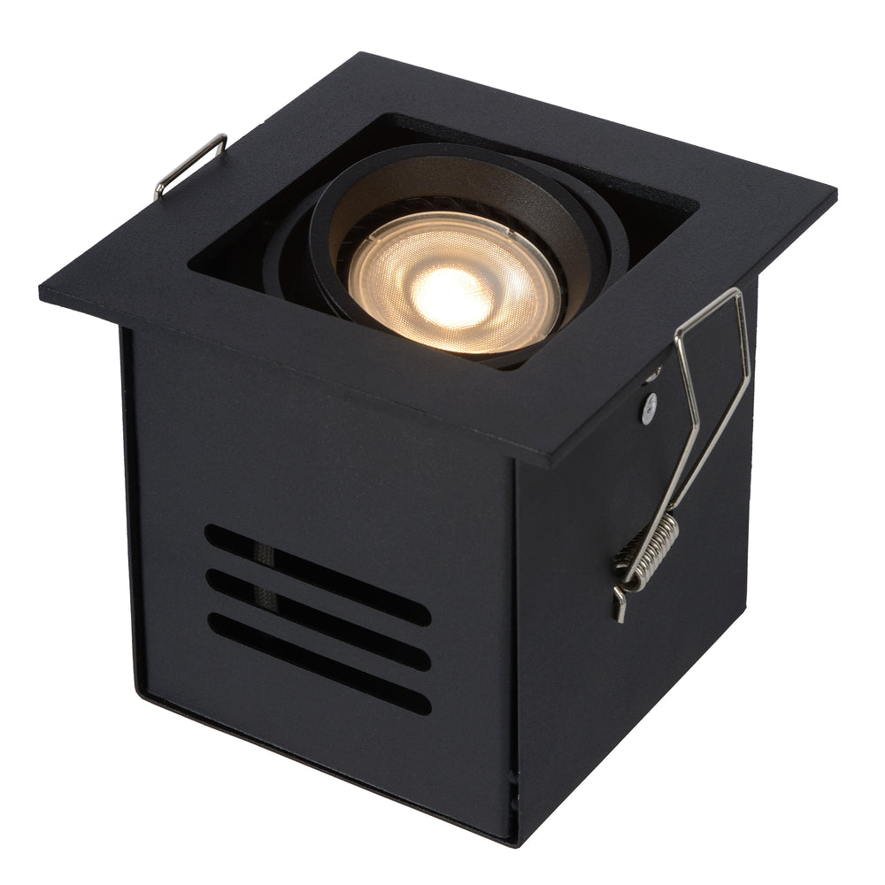 Lucide CHIMNEY foco LED empotrado, 1xGU10, regulable, 50W máx, 220-240V, IP20, aluminio negro