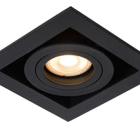 Lucide CHIMNEY recessed LED spotlight, 1xGU10, dimmable, 50W max, 220-240V, IP20, Black aluminium