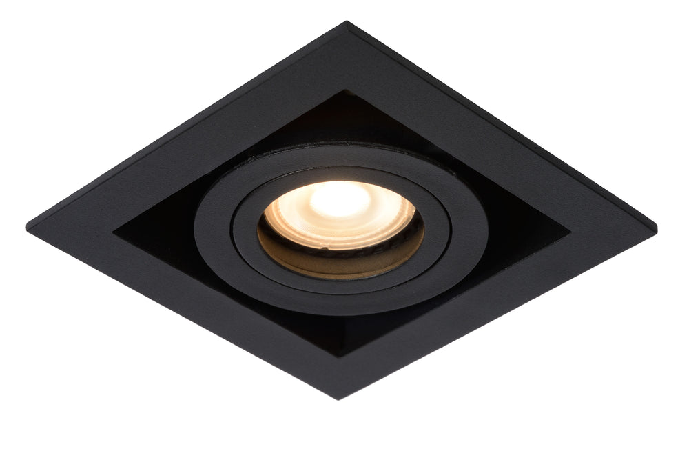 Lucide CHIMNEY foco LED empotrado, 1xGU10, regulable, 50W máx, 220-240V, IP20, aluminio negro