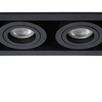Lucide CHIMNEY foco empotrado 2xGU10 Aluminio Negro Arena IP20 220-240V 205x115mm diseño moderno