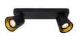 Lucide TURNON foco de techo LED, 2x5W GU10, regulable en temperatura de color 2200K-3000K, Aluminio Negro, IP20