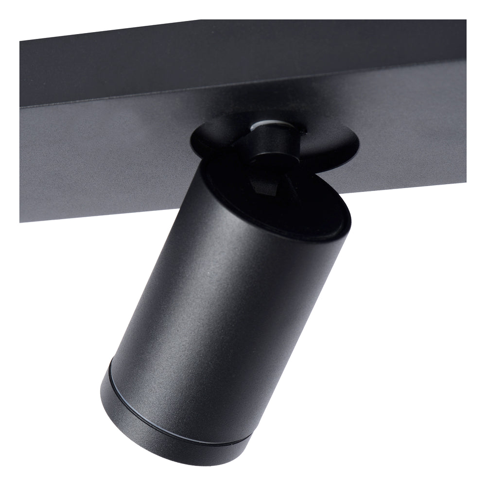 Lucide TAYLOR foco LED de techo, 2x5W GU10 regulable dim to warm 2200K-3000K, luz de baño IP44 Negro