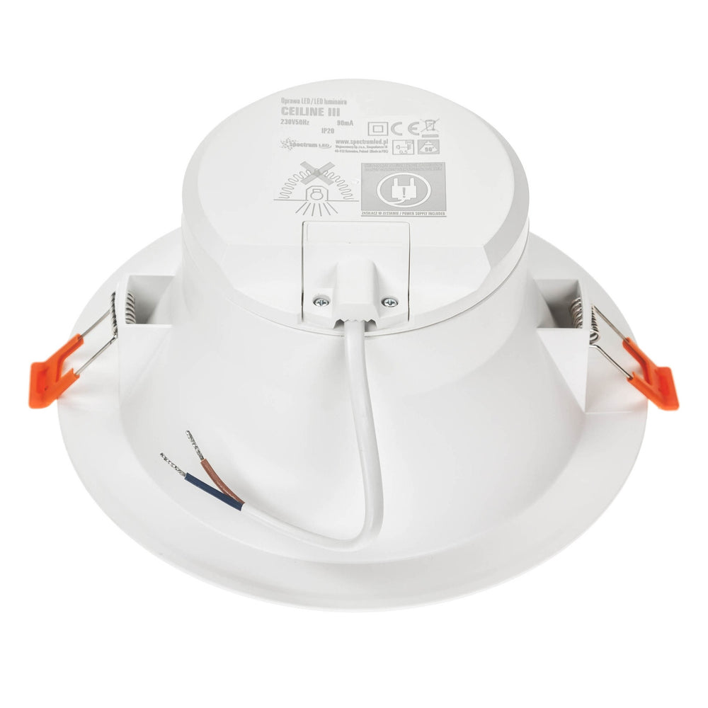 Foco empotrado LED Spectrum 30W 230V 3000K 2250 lúmenes Blanco IP20 haz de 90° iluminación de techo interior