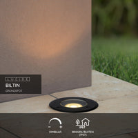 Lucide BILTIN foco empotrado LED IP67 Negro Arena Mate Ø108mm GU10 220-240V luz enterrada exterior