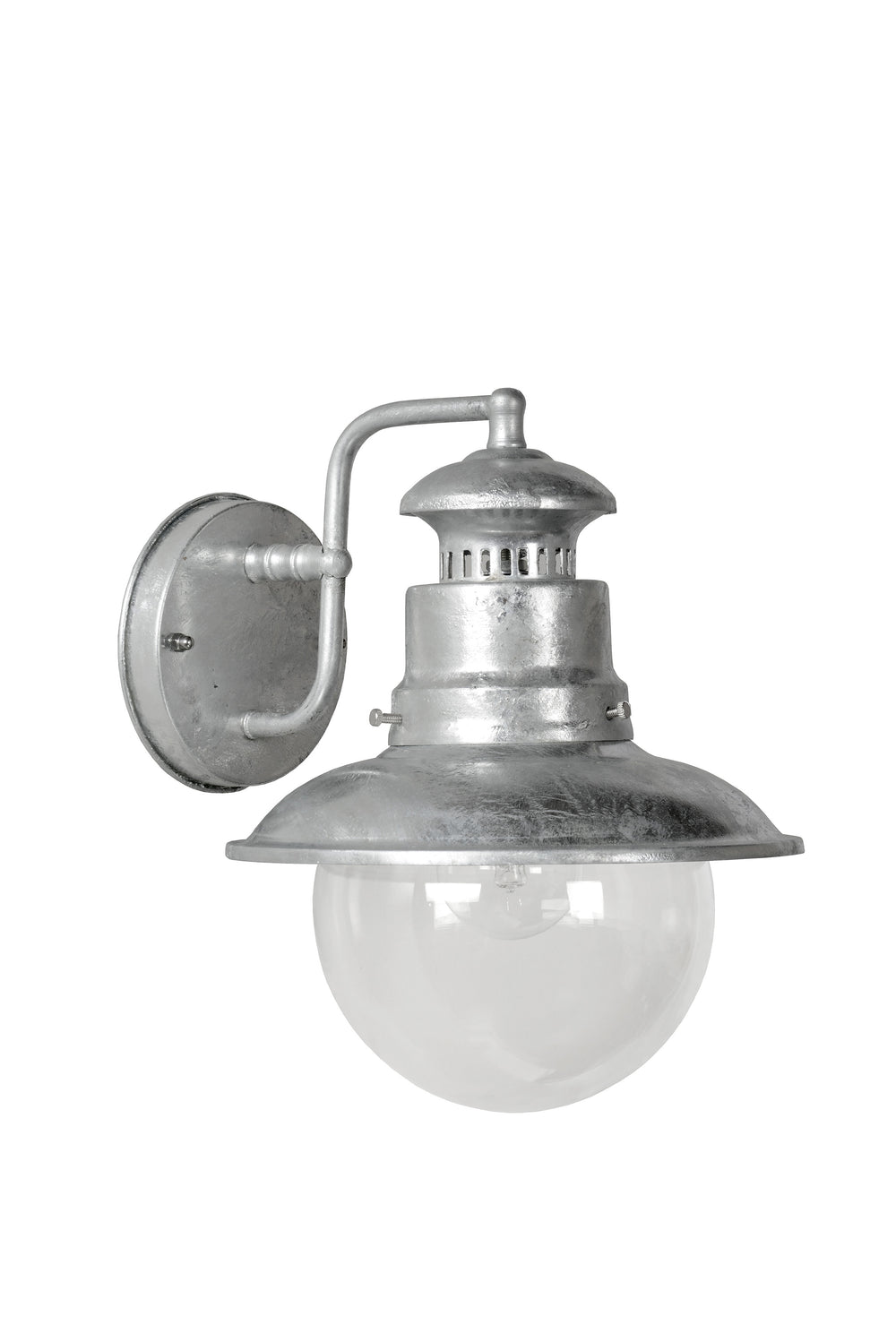 Lucide FIGO aplique de pared interior exterior redondo 215mm casquillo E27 IP44 acero galvanizado acabado negro