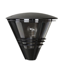 Lucide LIVIA wall light Black, modern aluminum, E27 socket, 60W max, IP44 outdoor indoor lighting