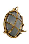 Aplique de pared Lucide Dudley interior exterior redondo 220mm E27 40W IP65 latón dorado mate estilo retro
