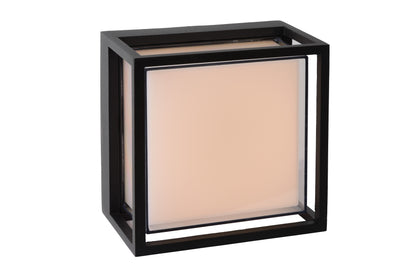 Aplique de pared LED Lucide SINGA interior exterior 10W 3000K IP54 Aluminio fundido negro diseño moderno