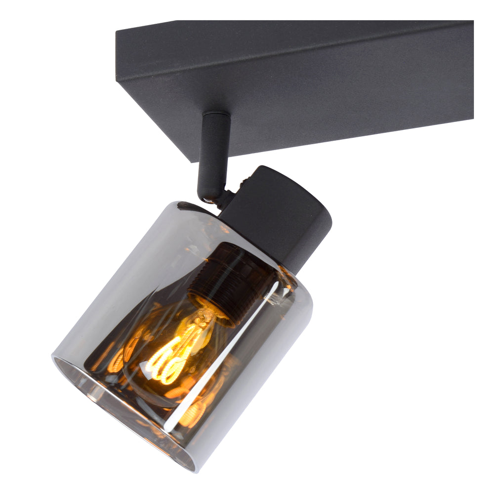 Lucide ALION foco de techo 3xE14 Negro, luz interior de metal retro ajustable, IP20, regulable 230V