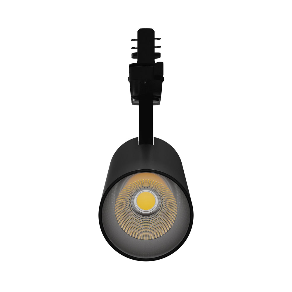 Riel LED Spectrum Negro Trifásico 25W 4000K 2650 lúmenes Haz 36° IP20 Carcasa de Aluminio