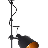Lucide quinny negro E27 LED foco de techo, IP20, 220-240V, 50W máx