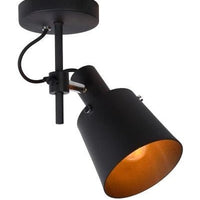 Lucide quinny negro foco de techo LED 1xE27, IP20, 80 CRI, 220-240V
