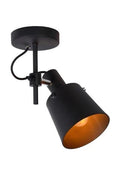 Lucide quinny negro foco de techo LED 1xE27, IP20, 80 CRI, 220-240V