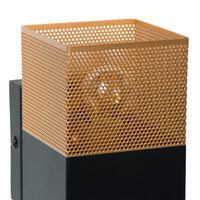 Aplique de pared Lucide RENATE, 1x casquillo E27, máximo 40W, metal, negro mate y dorado, 220-240V, IP20