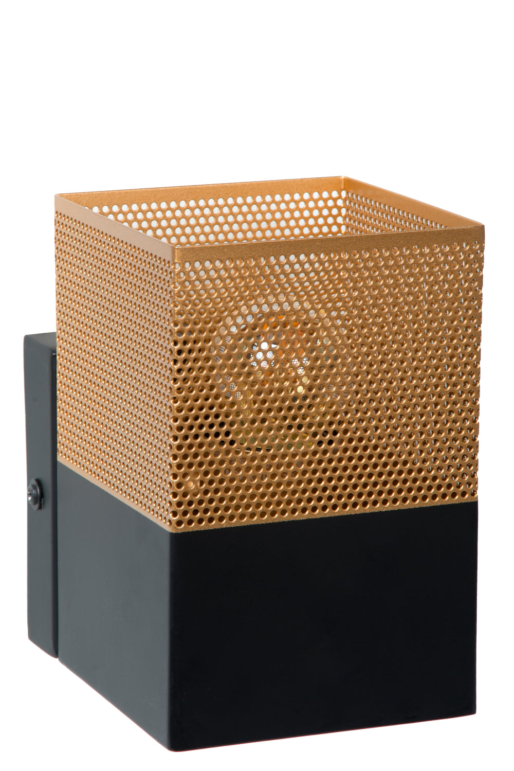 Aplique de pared Lucide RENATE, 1x casquillo E27, máximo 40W, metal, negro mate y dorado, 220-240V, IP20