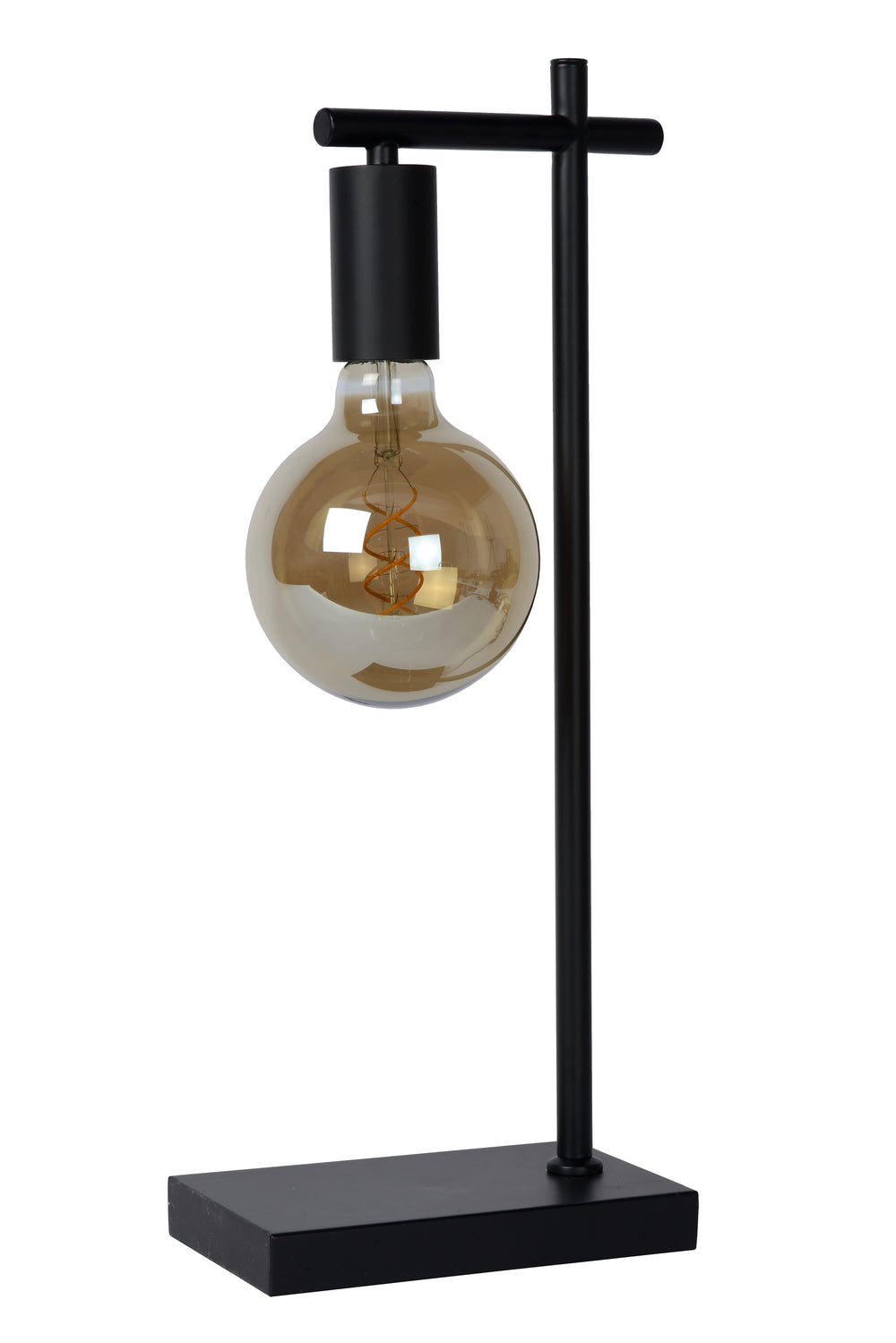 Lucide LEANNE table lamp, E27 socket, 40W max, 220-240V, IP20, modern matt Black metal, 52cm height