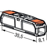 WAGO 2-way through connector 4mm² 221-2411, IP20, 220-240V, CE RoHS, pack of 60