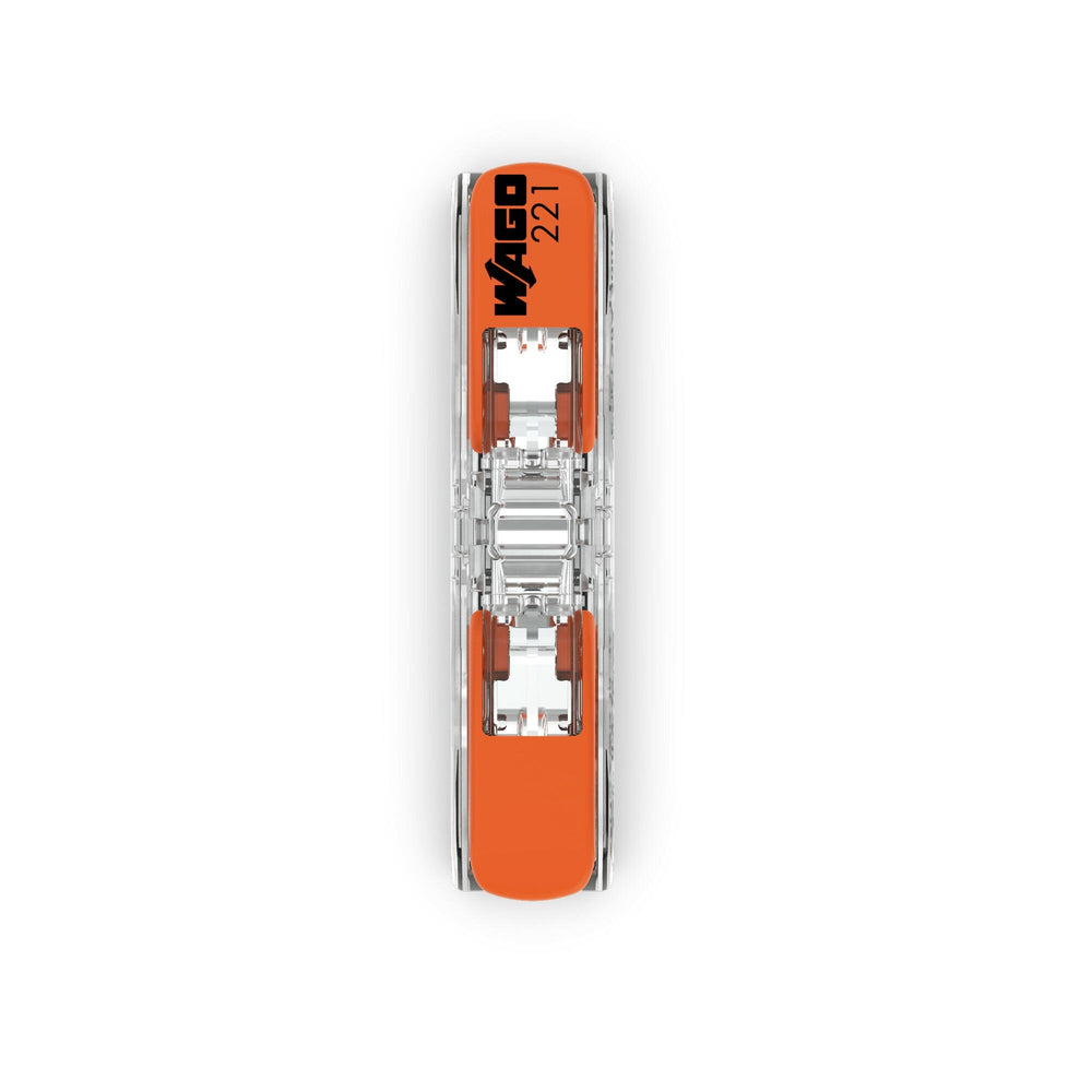 WAGO 2-way through connector 4mm² 221-2411, IP20, 220-240V, CE RoHS, pack of 60