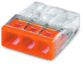 Conector LED WAGO 3 vías 0.5-2.5mm² IP20 CE RoHS 220-240V cableado rápido y fiable 100 piezas