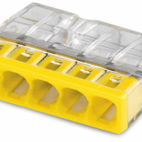 WAGO LED connector 5-way 0.5-2.5mm², IP20, 220-240V, compact push wire terminal, CE RoHS certified