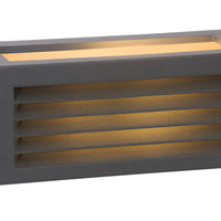 Aplique de pared Lucide DIMO Antracita, interior exterior, casquillo E27, IP54, carcasa de aluminio rectangular
