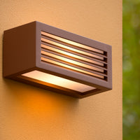 Lucide DIMO aplique de pared exterior Antracita, casquillo E27, IP54, carcasa de aluminio, 220-240V, diseño de caja moderna