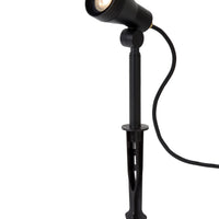 Lucide SPIKE foco LED de jardín, 1x5W GU10 3000K, regulable, IP54 luz exterior de aluminio negro