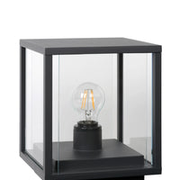 Lámpara de enchufe LED Lucide CLAIRE 1xE27 IP54 Antracita cuboide de aluminio para exterior 220-240V iluminación moderna de jardín
