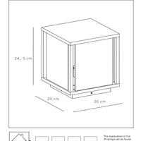 Lámpara de enchufe LED Lucide CLAIRE 1xE27 IP54 Antracita cuboide de aluminio para exterior 220-240V iluminación moderna de jardín