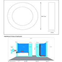 Lucide BRICE LED bathroom ceiling light, round 8W 3000K dimmable, IP44 White Ø117mm
