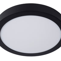 Lucide BRICE plafón LED, 30W 3000K regulable, IP44 redondo 30cm, Negro Mate, iluminación moderna para baño