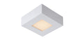 Lucide BRICE lámpara de techo LED para baño, regulable 8W 3000K, IP44, cuadrada de aluminio blanco 220-240V