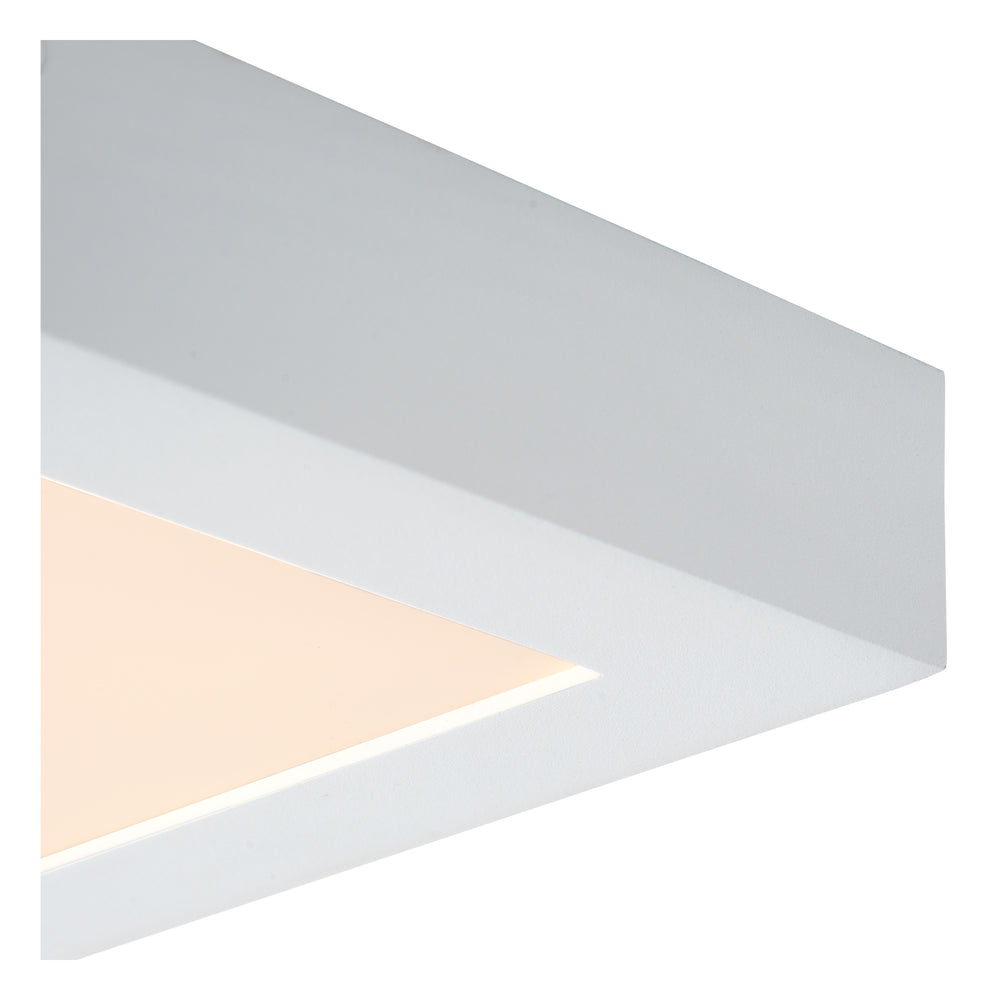 Lucide BRICE lámpara de techo LED para baño, regulable 15W 3000K, IP44, cuadrada acabado Blanco Mate