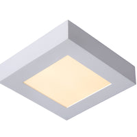Lucide BRICE lámpara de techo LED para baño, regulable 15W 3000K, IP44, cuadrada acabado Blanco Mate