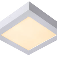 Lucide BRICE lámpara de techo LED para baño, regulable 22W 3000K IP44 cuadrada Blanco diseño moderno