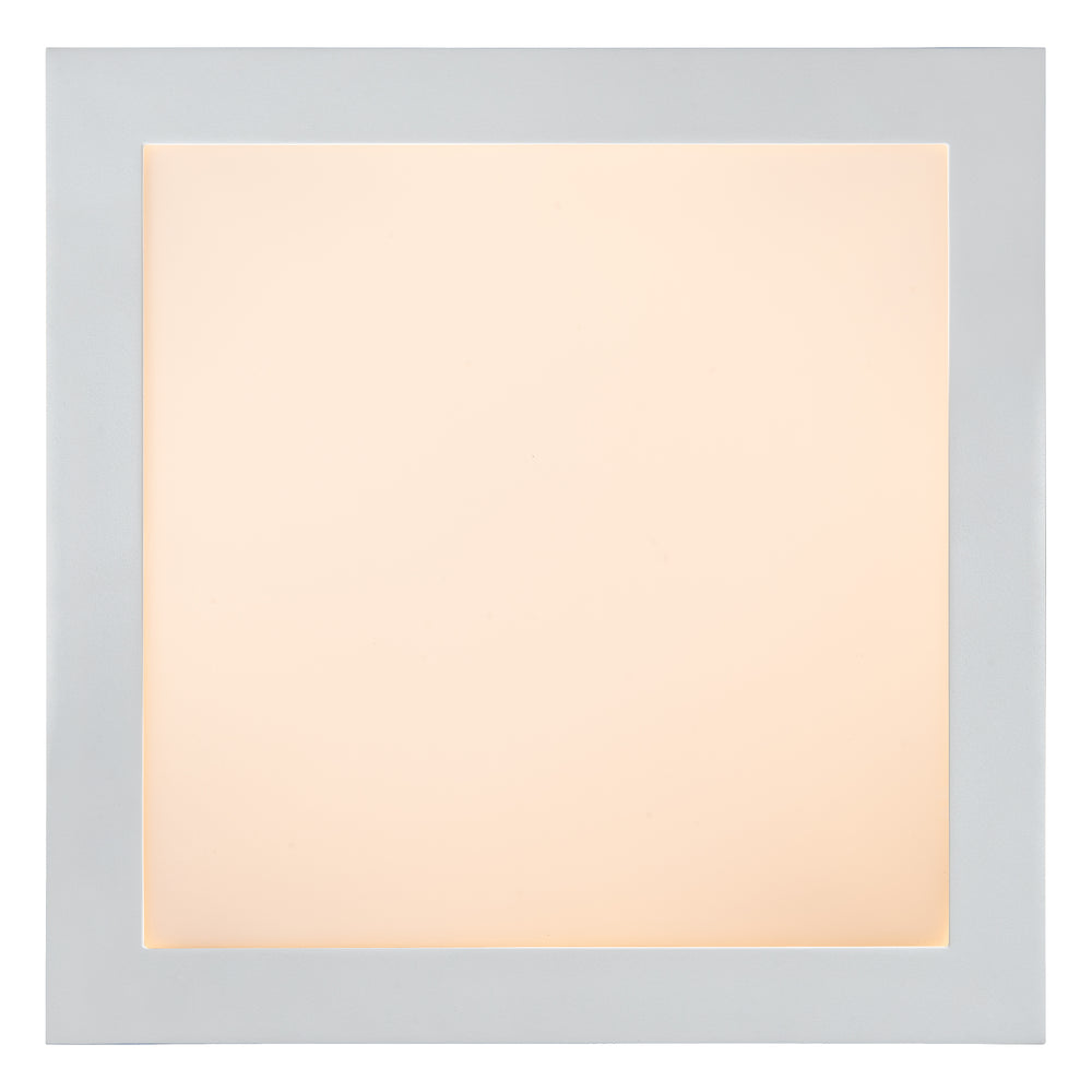 Lucide BRICE plafón LED de baño, regulable 30W 3000K, IP44, Blanco, diseño cuadrado moderno