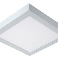 Lucide BRICE plafón LED de baño, regulable 30W 3000K, IP44, Blanco, diseño cuadrado moderno