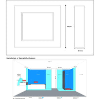 Lucide BRICE plafón LED de baño, regulable 30W 3000K, IP44, Blanco, diseño cuadrado moderno