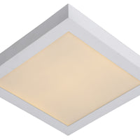 Lucide BRICE plafón LED de baño, regulable 30W 3000K, IP44, Blanco, diseño cuadrado moderno