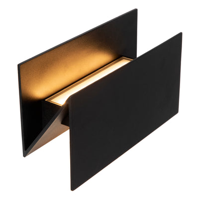 Lucide SWINDON aplique LED de pared 16W 2700K IP54 Negro exterior interior aluminio diseño moderno