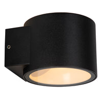 Lucide OXFORD aplique LED interior exterior, IP54 aluminio negro, casquillo G9 luz hacia arriba y hacia abajo