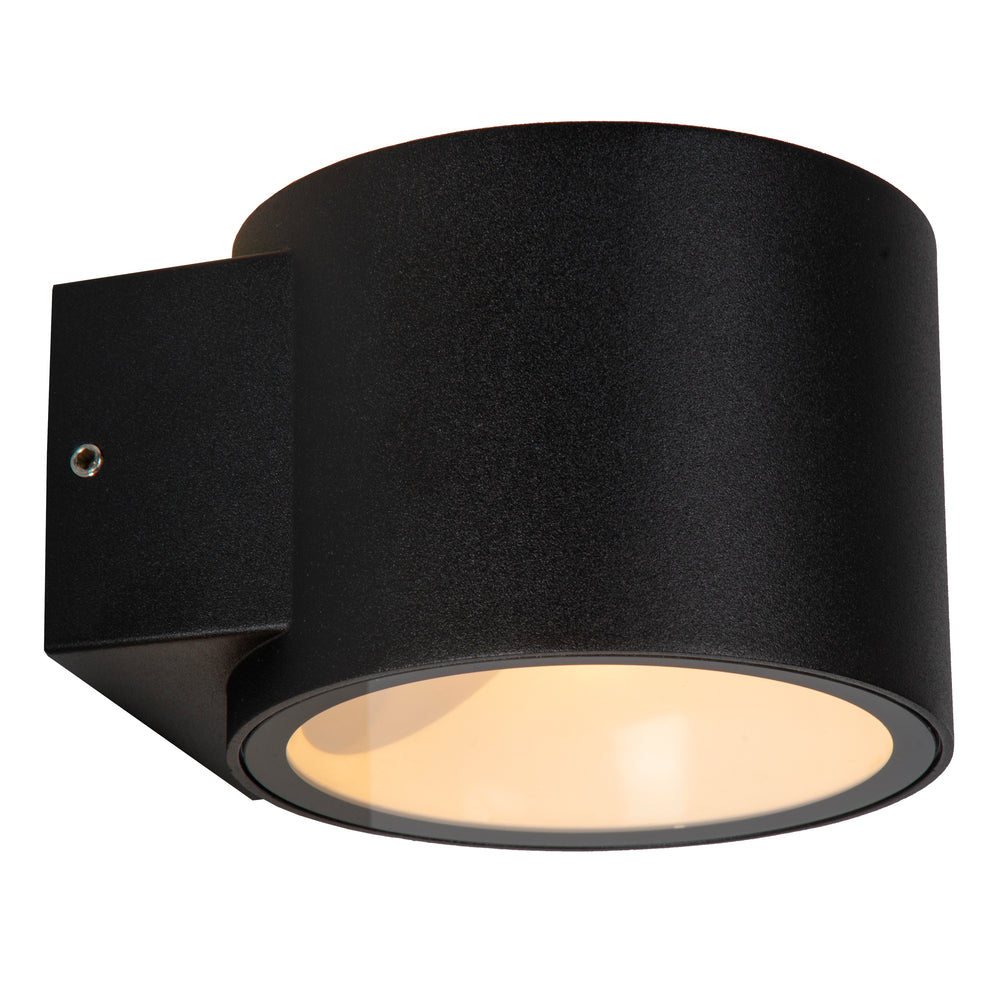 Lucide OXFORD aplique LED interior exterior, IP54 aluminio negro, casquillo G9 luz hacia arriba y hacia abajo