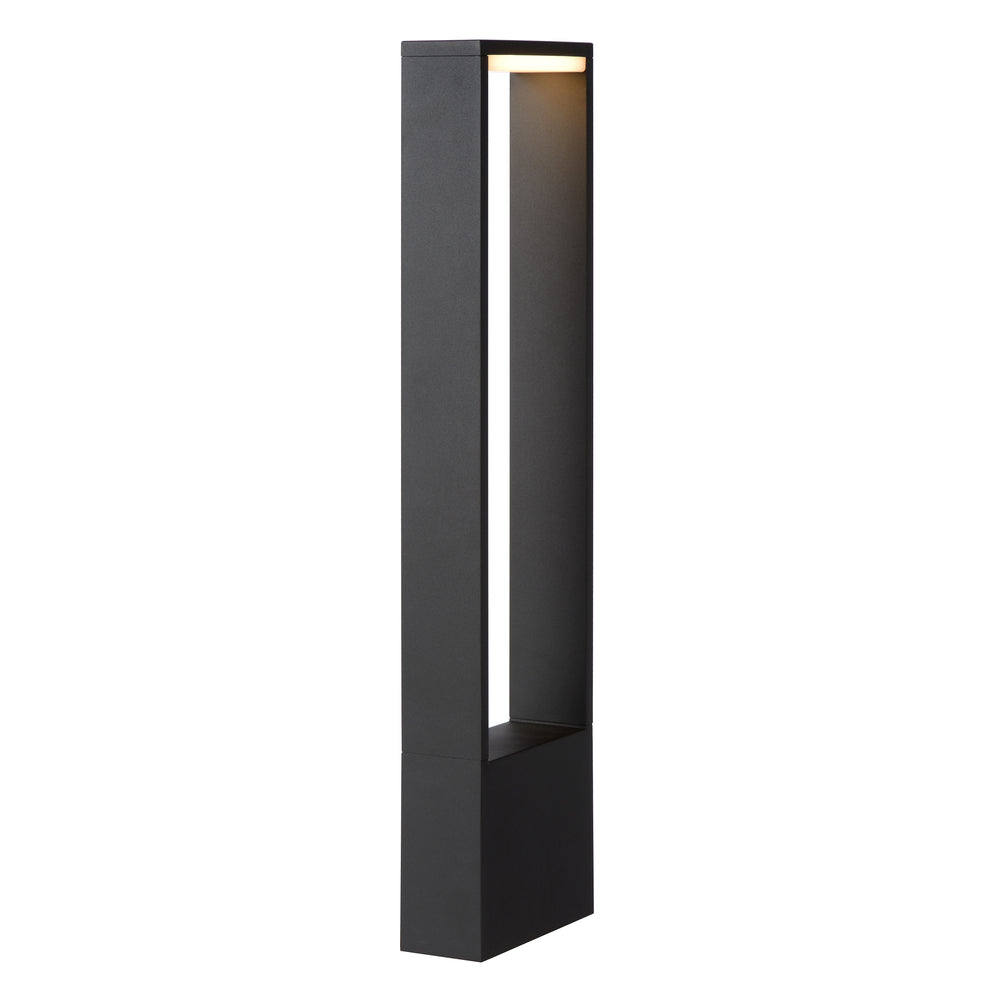 Lucide GOA luz de bolardo LED 10W 3000K IP54 Gris Oscuro iluminación exterior de jardín