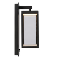 Aplique de pared LED Lucide CLAIRETTE 13W 3000K IP54 con sensor de movimiento PIR y carcasa antracita
