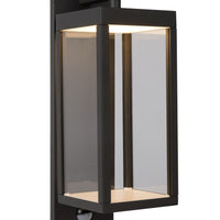 Aplique de pared LED Lucide CLAIRETTE 13W 3000K IP54 con sensor de movimiento PIR y carcasa antracita