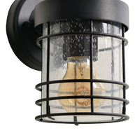 Lucide KEPPEL aplique de pared interior exterior casquillo E27 IP44 Metal Negro Mate 220-240V 60W